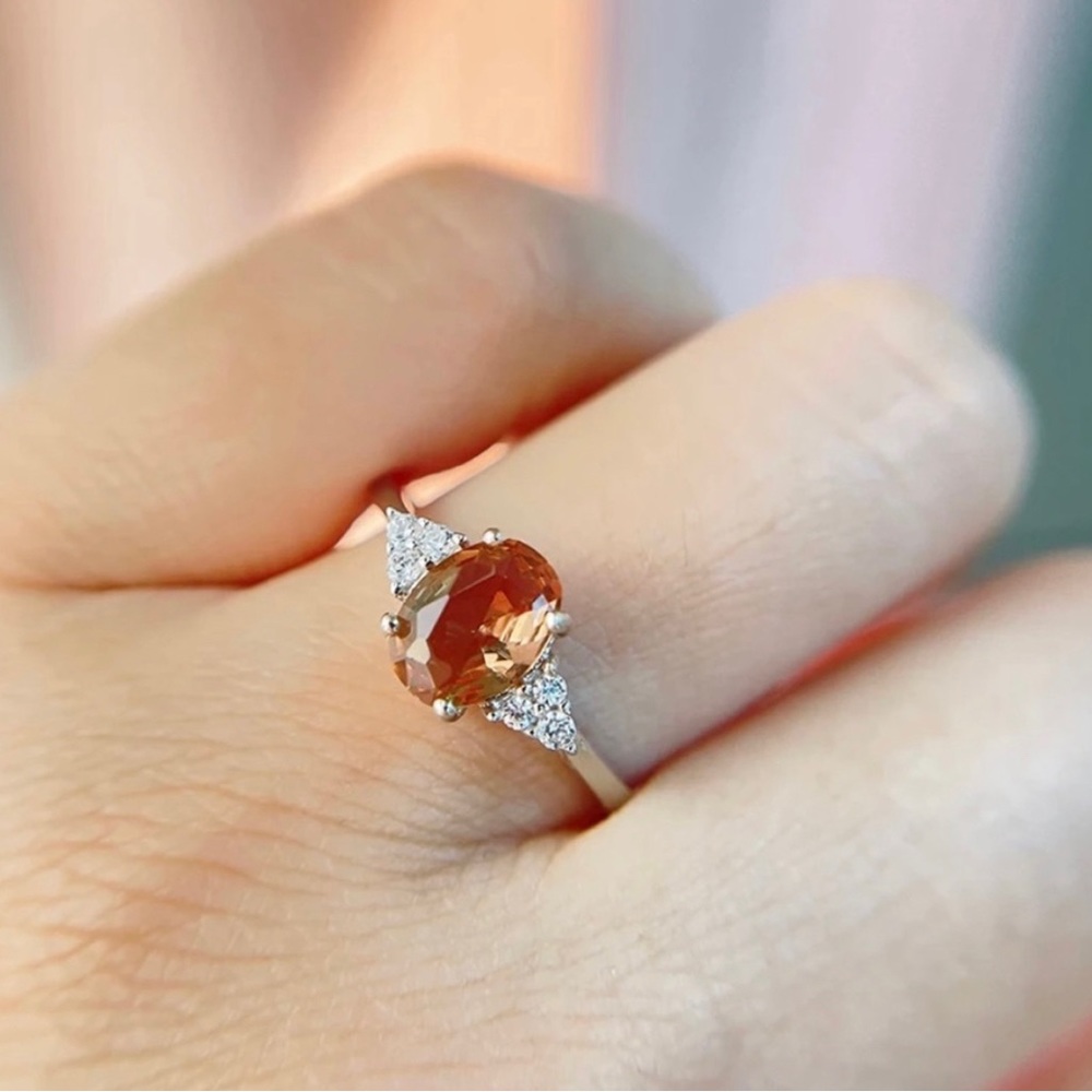 Woman’s .925 Silver Birthstone Engagement Ring